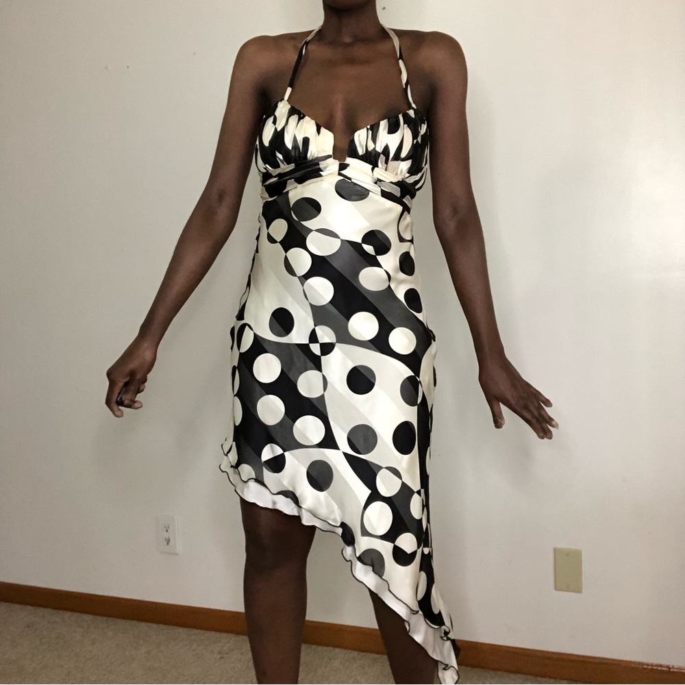 Ginger & Java | Silk Optical Dots Asymmetric Halt… - image 3